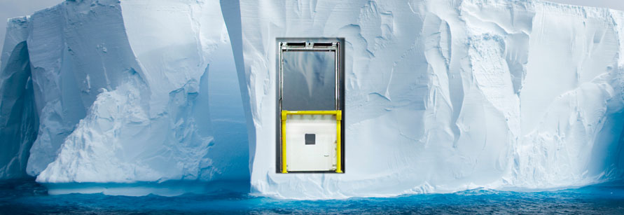RPlus Walk In Cold Storage Vertical Lift Doors
